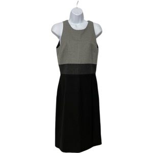 PINK TARTAN COLORBLOCK SHEATH DRESS SIZE 4 Wool Blend